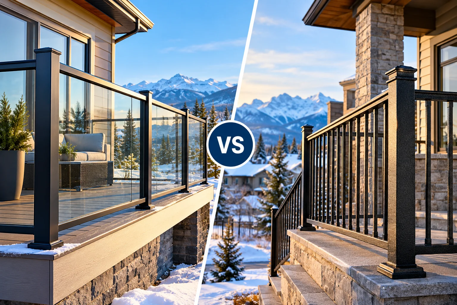 aluminum vs steel railings in Alberta