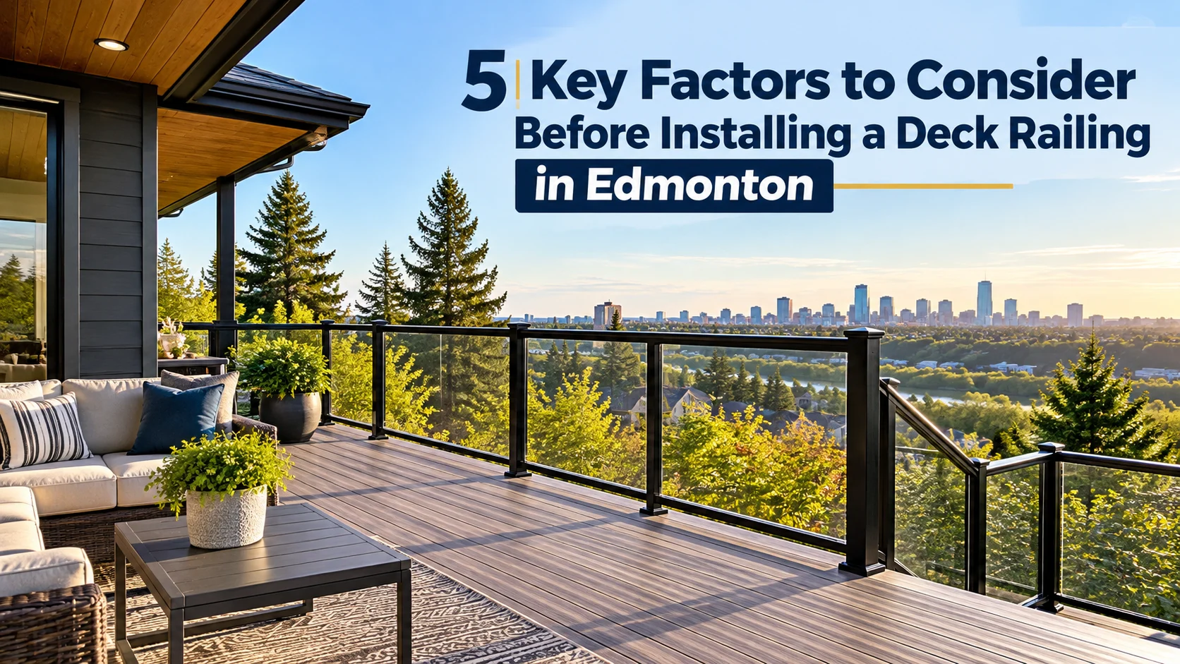 deck railing installation in Edmonton